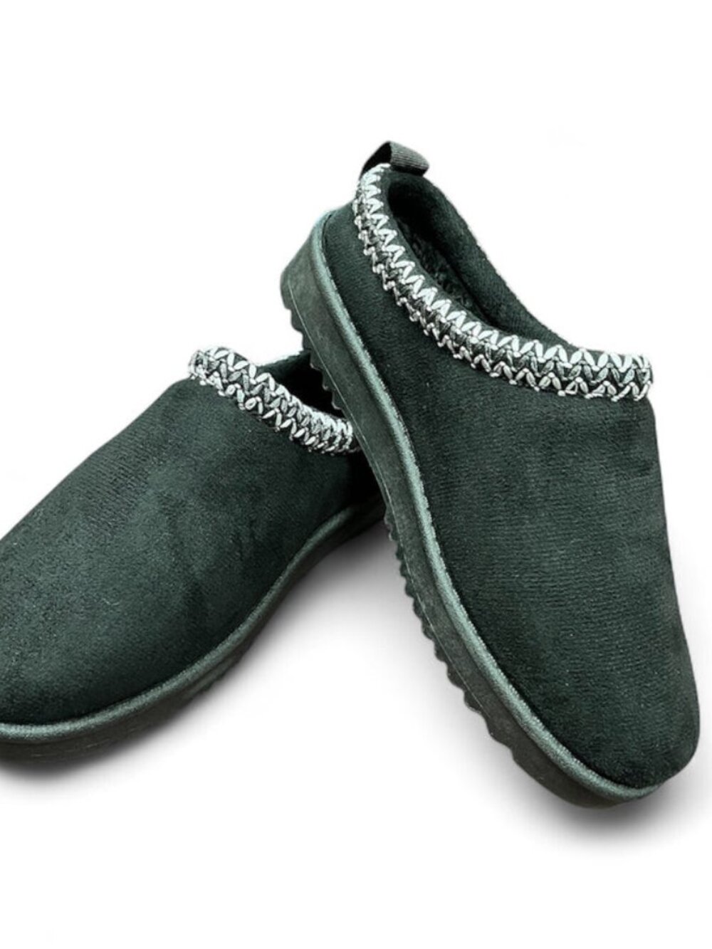 Braided Slippers Cozy Slip On Ugg Inspired-black